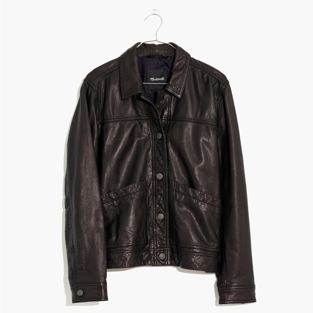Madewell Washed Leather Chore Jacket